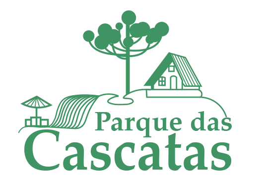 Logo do parque das cascatas em verde